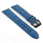 sw.l3.5.mb DASSARI Croc Embossed Leather Strap in Blue w Black Buckle