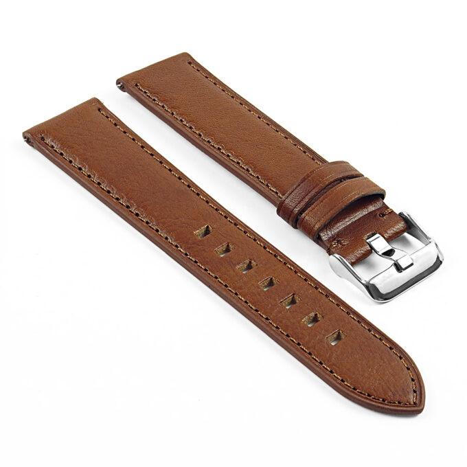 DASSARI Distressed Leather Strap in Rust