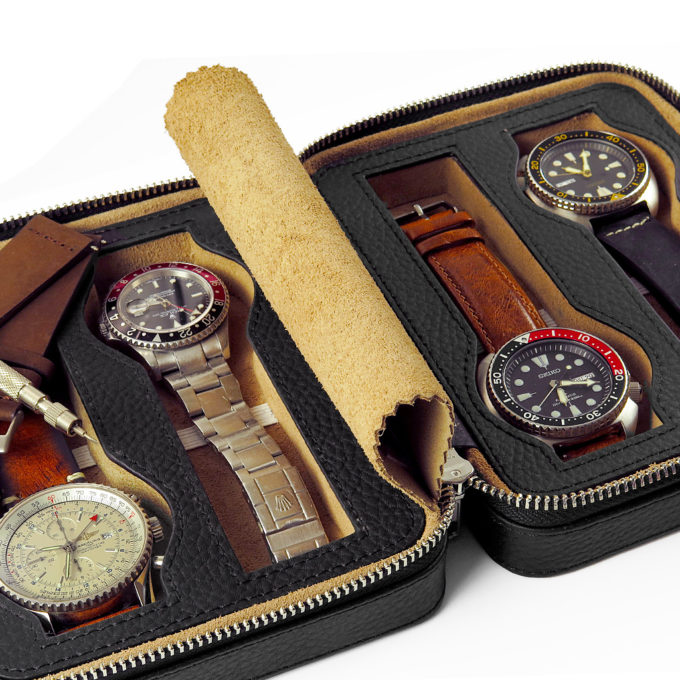 zc.4.1 DASSARI Leather Watch Box in Black 3