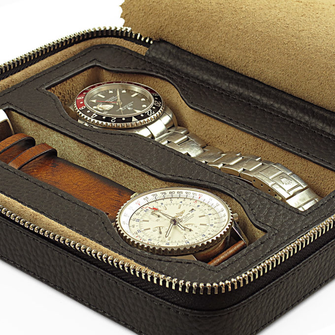 zc.4.1 DASSARI Leather Watch Box in Black 4