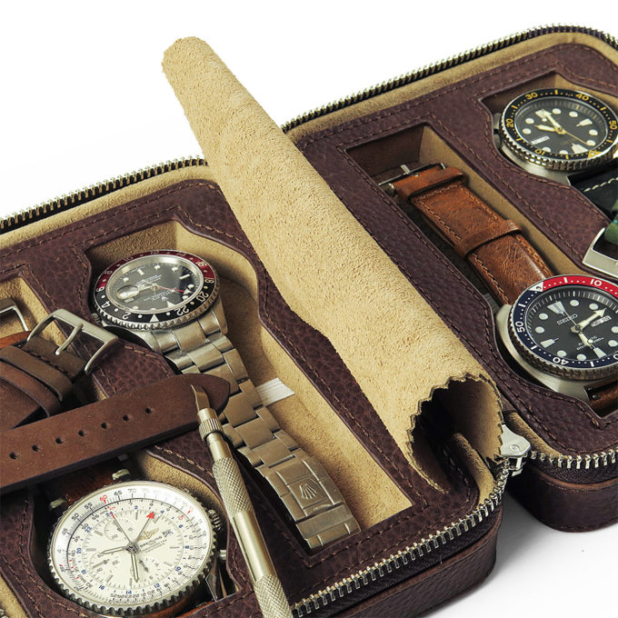zc.4.2 DASSARI Leather Watch Box in Brown 3