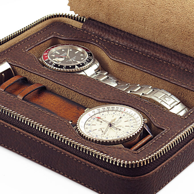zc.4.2 DASSARI Leather Watch Box in Brown 4