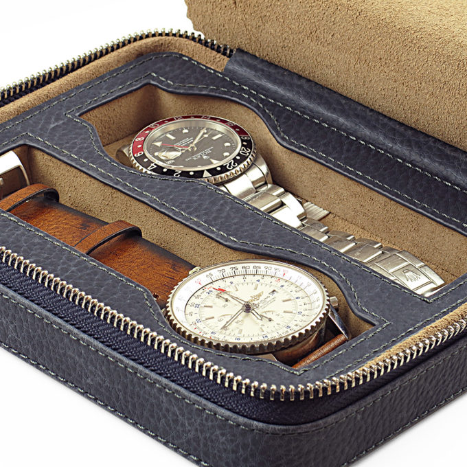 zc.4.5 DASSARI Leather Watch Box in Blue 4