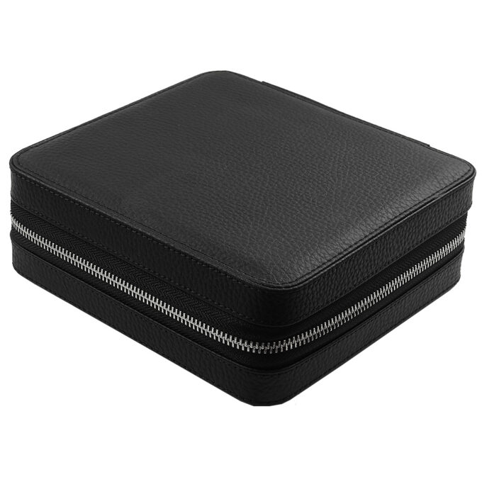 zc.6.1 DASSARI Leather Watch Box in Black