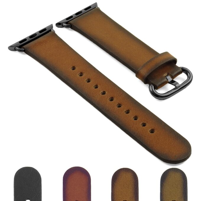 DASSARI Vintage Leather Strap For Apple Watch