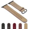 DASSARI Vintage Leather Strap for Apple Watch with Black Hardware