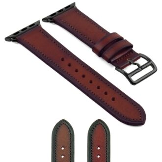 DASSARI Vintage Leather Strap w Black Buckle
