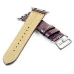a.l10.2 DASSARI Croc Embossed Leather Strap for Apple in Brown 2