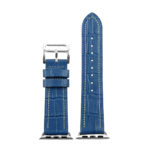 a.l10.5 DASSARI Croc Embossed Leather Strap for Apple in Blue 3