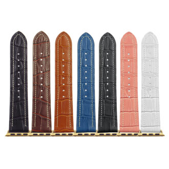 a.l10.yg All Color DASSARI Croc Embossed Leather Strap for Apple