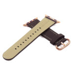 a.l2.2.rg DASSARI Soft Finish Leather Strap in Brown w Rose Gold Buckle 2