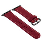 a.l2.6.mb DASSARI Soft Finish Leather Strap in Red w Black Buckle