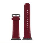 a.l2.6.mb DASSARI Soft Finish Leather Strap in Red w Black Buckle 3
