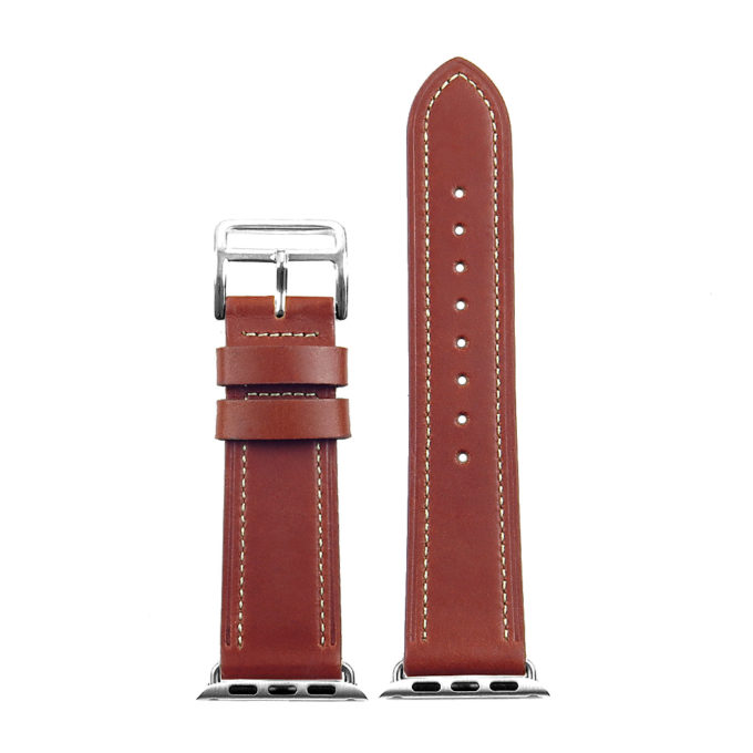 a.l6.2 DASSARI Smooth Leather Strap for Apple in Brown 3