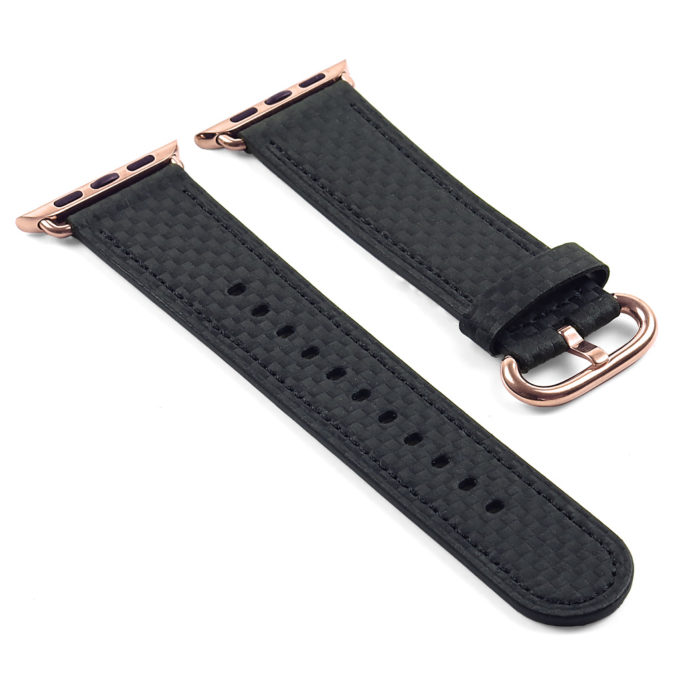 a.l7.1.rg Carbon Fiber Strap for Apple with Rose Gold Buckle