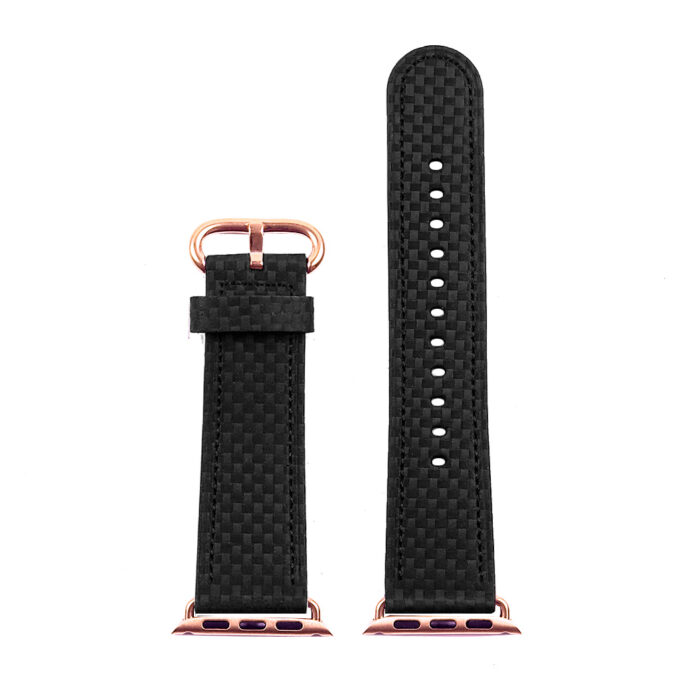 a.l7.1.rg Carbon Fiber Strap for Apple with Rose Gold Buckle 3