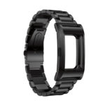 fb.m20.mb Stainless Steel H Link Bracelet Smart Watch Strap Band w Frame Housing in Black