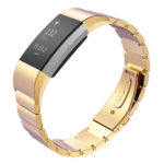 fb.m26.yg Charge 2 Stainless Steel Band Flat Rectanglar Link in Yellow Gold