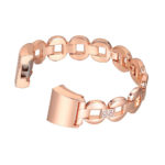 fb.m29.yg.22 Fitbit Charge 2 Stainless Steel Link Braclet w White Rhinestones in rose Gold