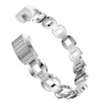 fb.m31.ss.22 Alta Bangle in Silver w White Rhinestone 2