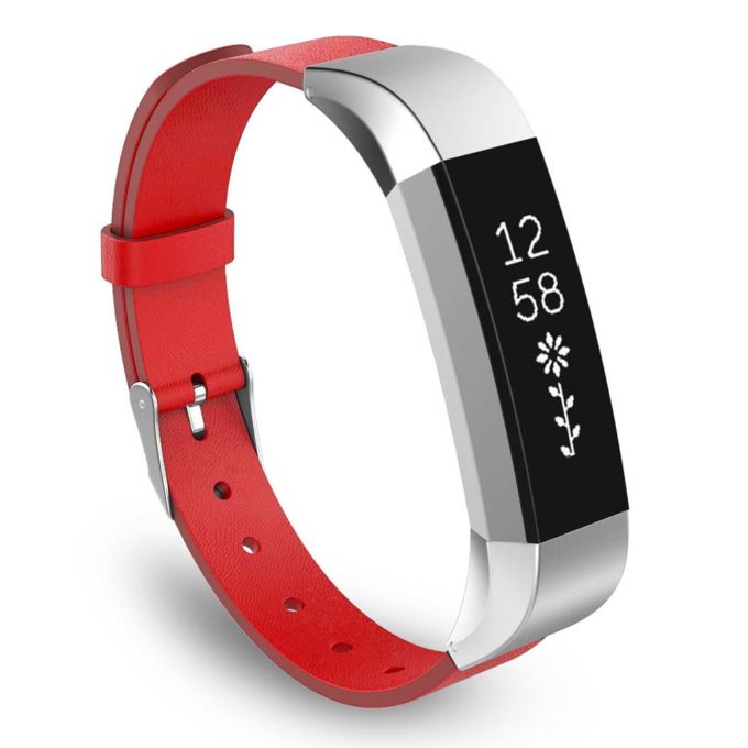 Fb.l1.6 Leather Strap For Fitbit Alta In Red