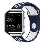 Fb.r10.5.22 Blaze Silcone Sport Band In Blue And White