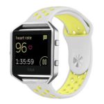 Fb.r10.7.10 Blaze Silcone Sport Band In Grey And Yellow