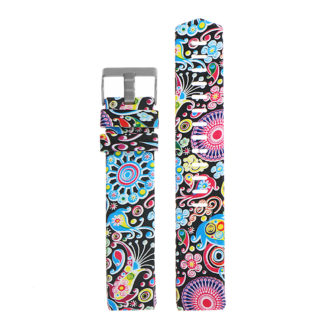 Fb.r12.u Silicone Strap For Charge 2 W Psychedelic Flowers 2
