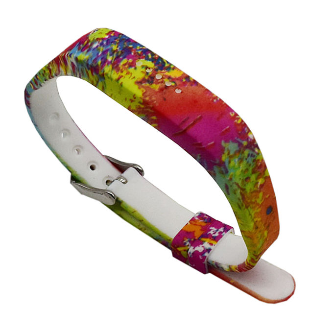 Fb.r6.d Patterned Silicone Strap For Flex 2 In Paint Splatter
