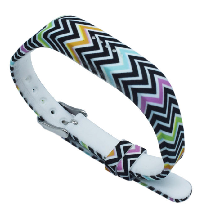 Fb.r6.h Patterned Silicone Strap For Flex 2 In Colored Chevrons