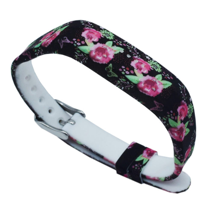 Fb.r6.i Patterned Silicone Strap For Flex 2 In Roses
