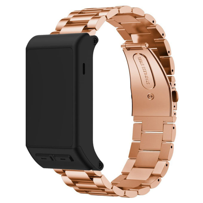 G.m5.rg Stainless Steel H Link Band Garmin Vivoactive HR In Rose Gold