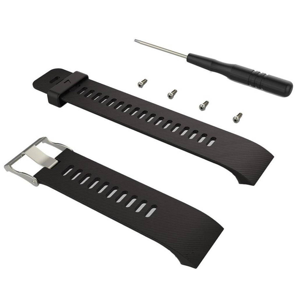 GVFM Band Compatible with Garmin Forerunner 35, Soft Silicone Replacement  Watch Band Strap for Garmin Forerunner 35 Smart Watch (2-Black,White)
