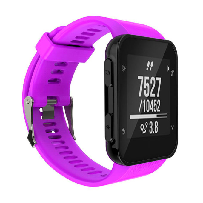 G.r.11.18 Silicone Strap For Garmin Forerunner 35 In Purple