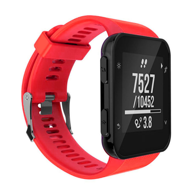 G.r.11.6 Silicone Strap For Garmin Forerunner 35 In Red