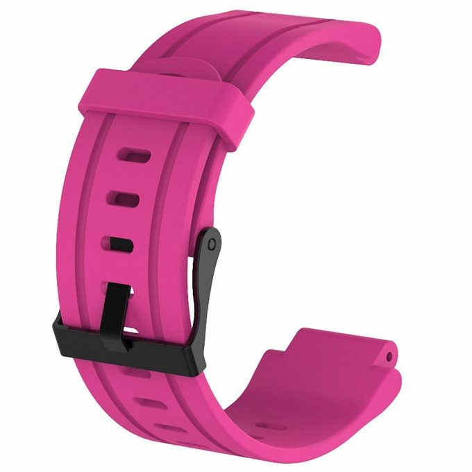 G.r14.13 Silicone Strap For Garmin Forerunner 225 W Black Buckle In Pink 3