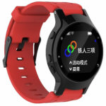 G.r14.6 Silicone Strap For Garmin Forerunner 225 W Black Buckle In Red