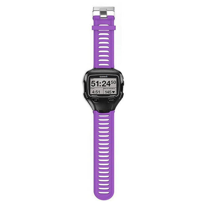 G.r7.18 Silicone Strap For Garmin Forerunner 910XT In Purple 2