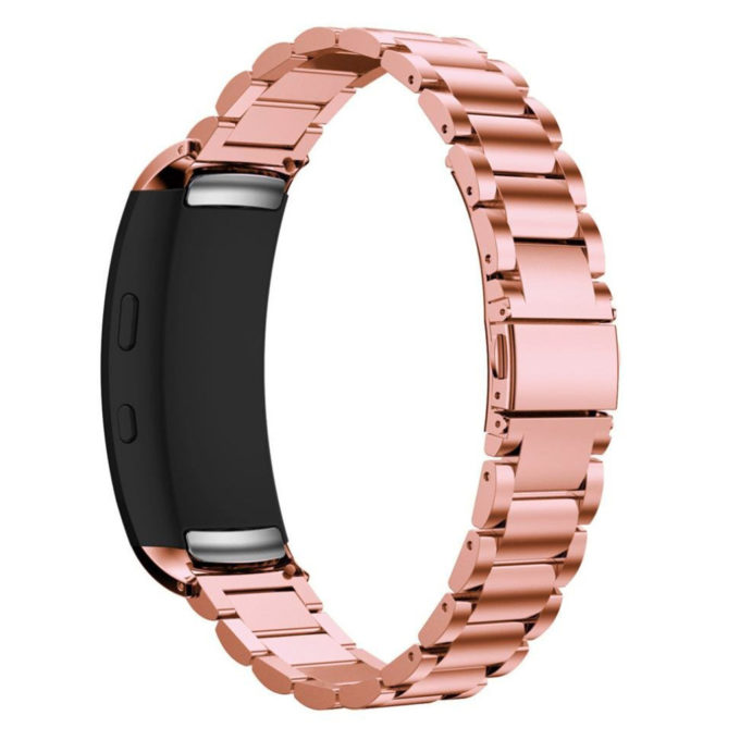S.m5.rg Genuine Stainless Steel Strap For Samsung Gear Fit2 SM R360 In Rose Gold 2