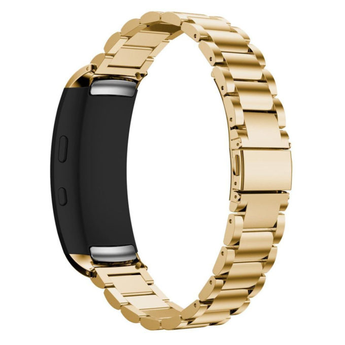 S.m5.yg Genuine Stainless Steel Strap For Samsung Gear Fit2 SM R360 In Yellow Gold 2