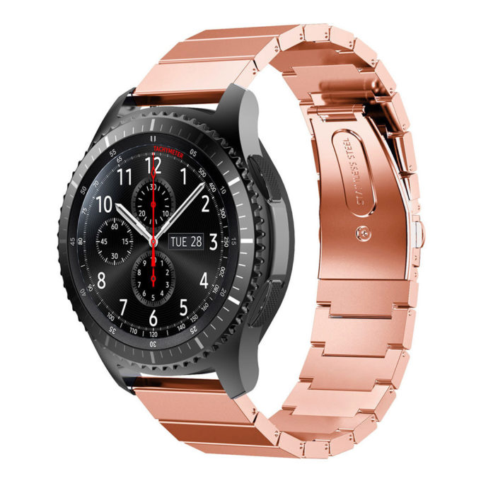 S.m6.rg Stainless Steel Strap For Samsung Gear S3 Classic Frontier Band In Rose Gold