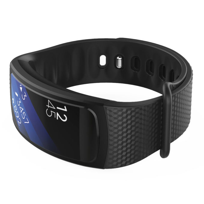 S.r5.1 Silicone Sport Strap For Samsung Gear Fit 2 SM R360 In Black 2