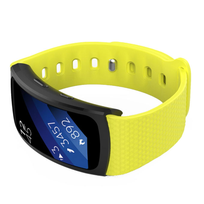 S.r5.10 Silicone Sport Strap For Samsung Gear Fit 2 SM R360 In Yellow 2