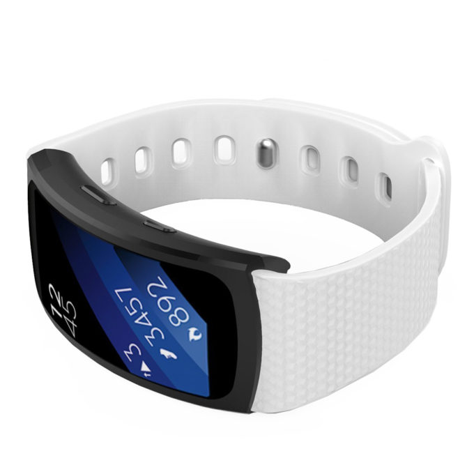 S.r5.22 Silicone Sport Strap For Samsung Gear Fit 2 SM R360 In White 2