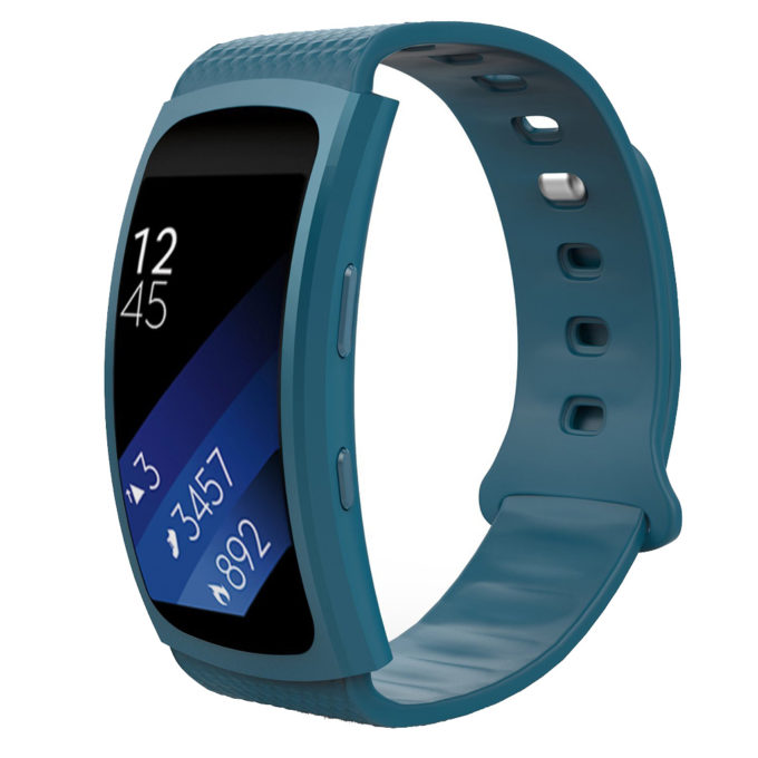S.r5.5a Silicone Sport Strap For Samsung Gear Fit 2 SM R360 In Royal Blue