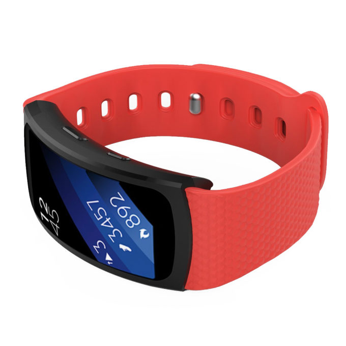 S.r5.6 Silicone Sport Strap For Samsung Gear Fit 2 SM R360 In Red 2
