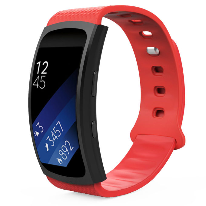S.r5.6 Silicone Sport Strap For Samsung Gear Fit 2 SM R360 In Red