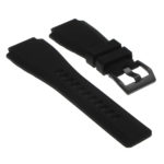 Pu7.1.mb Silcone Strap For Bell And Ross W Matte Black Buckle In Black