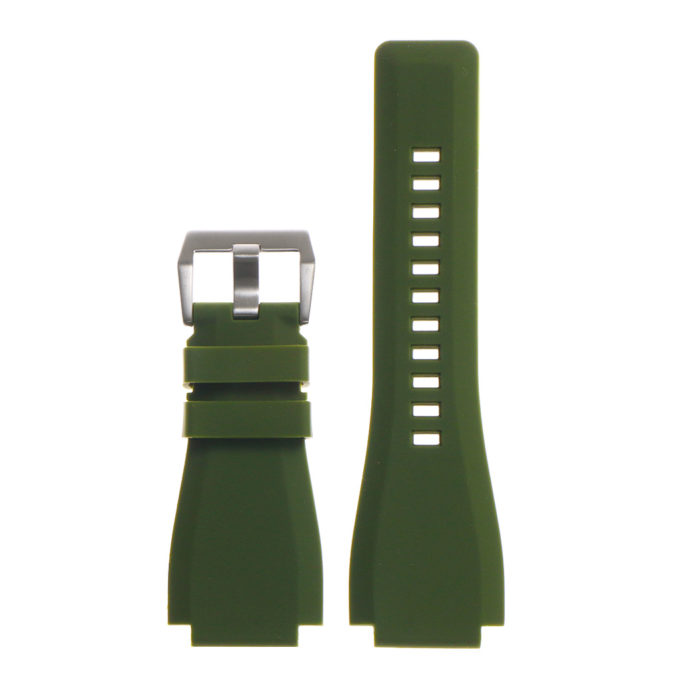 Pu7.11 Silicone Strap For Bell And Ross In Green 2