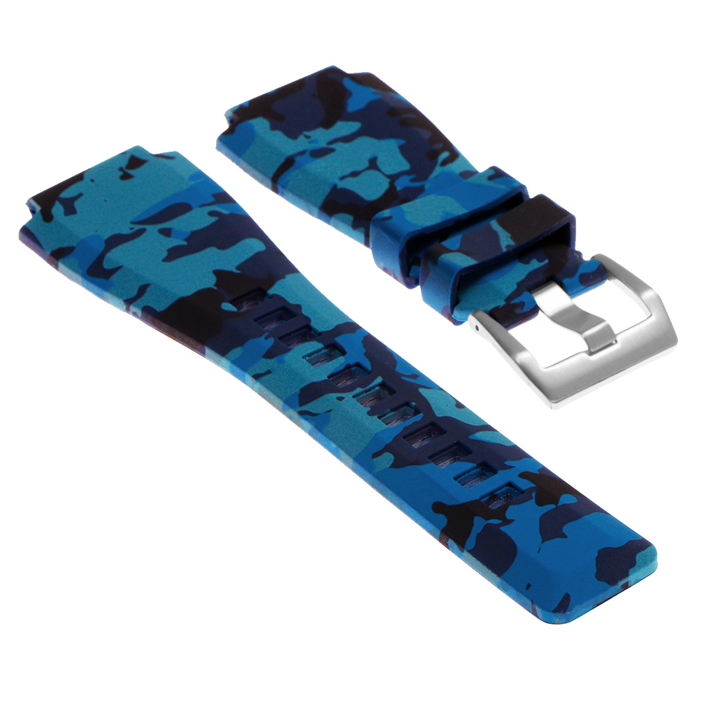 Camo Rubber Watch Strap for Bell Ross StrapsCo